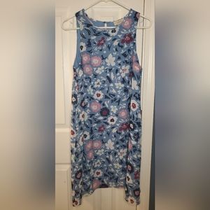 Loft Outlet Shift Dress Blue Floral